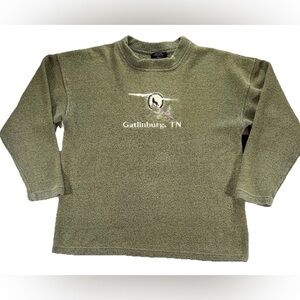 Vintage Gatlinburg Tennessee Smokey Mountains Sweatshirt Adult Medium Green